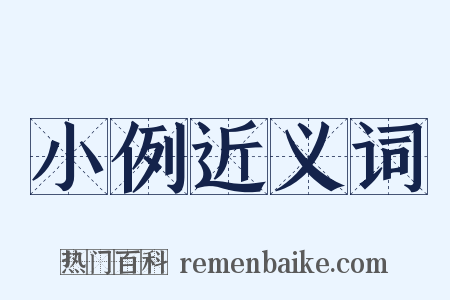 小例近义词是什么意思的图片